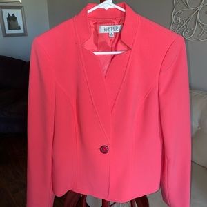 Coral blazer, single button